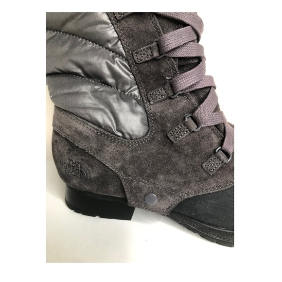The North Face Zophia Lace Up Tall Boots Sz 8 Insulated Nubuck Waterproof - Picture 8 of 14